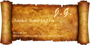 Jaskó Gabriella névjegykártya